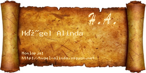 Hügel Alinda névjegykártya